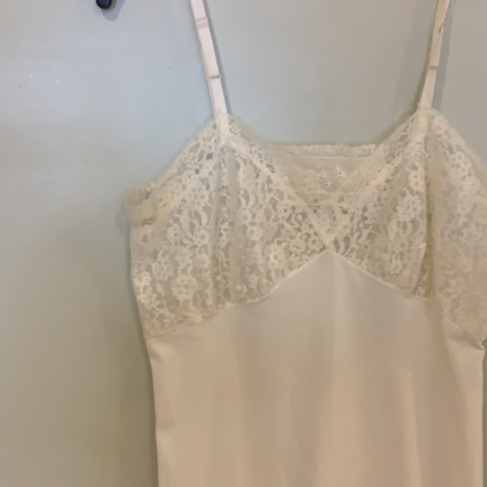 Vintage White Lace Top & Bottom Slip Dress - Picture 3 of 7